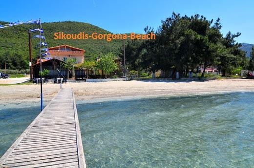 Sikoudis Gorgona Beach Skala Rachoni  Dış mekan fotoğraf